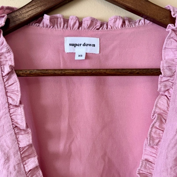 Superdown| Revolve| Pretty Blush Pink ‘Zena’ Button Front Tank Top Sz XS - Picture 2 of 5